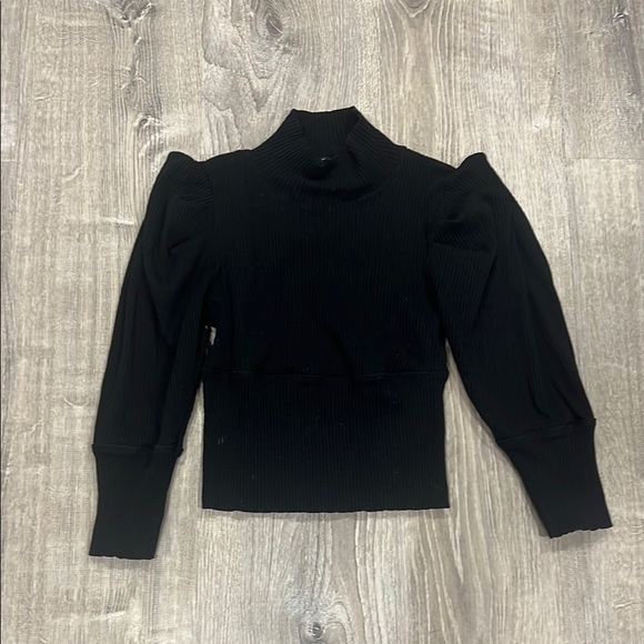 FreePeople puff sleeve mock turtleneck - Picture 1 of 4